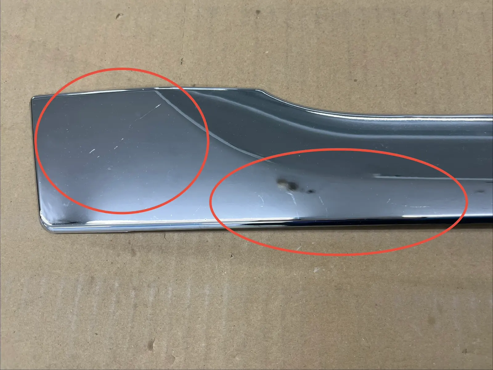 【訳あり品】 メッキ ドア アッパーモール 2分割 左右セット 三菱ふそう スーパーグレート～17スーパーグレート M8830S