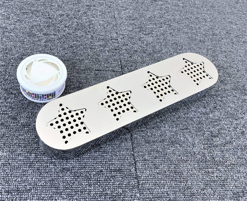 鏡面ステンレス 芳香剤カバー 4連タイプ 1個 星抜き パンチング板仕様 エアースペンサー用 S0232S