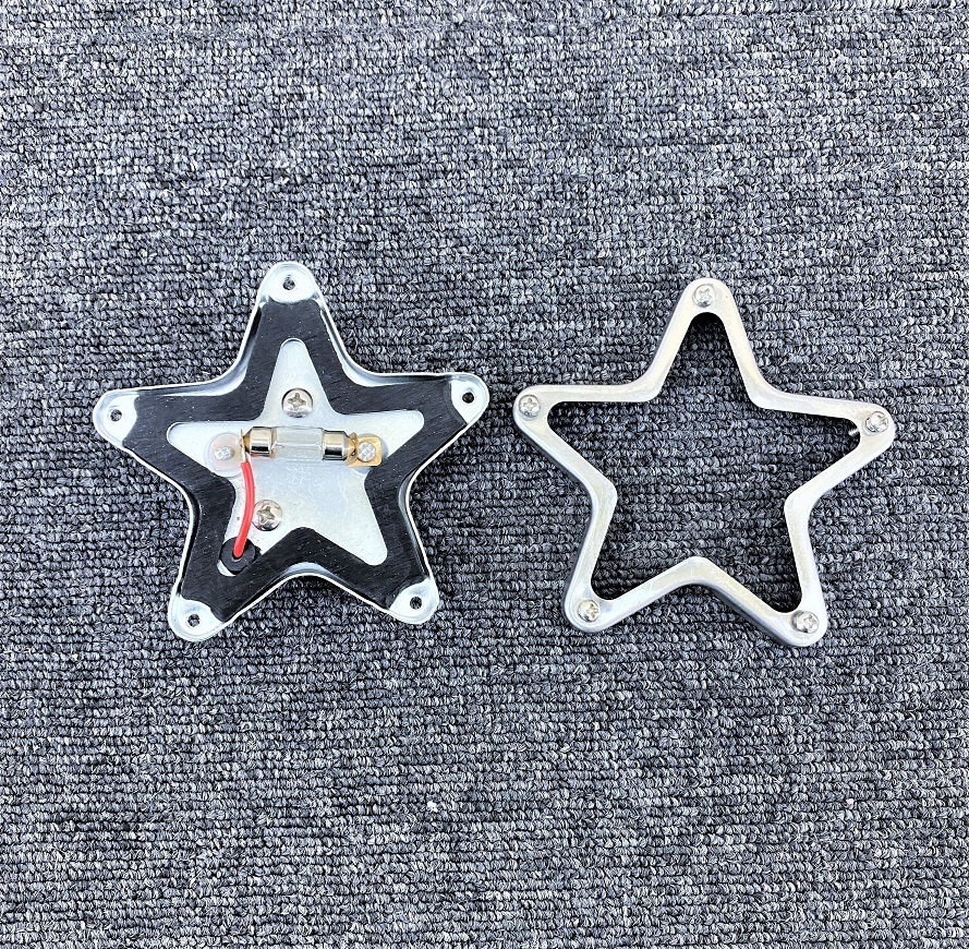 ガラス製 5点留め 星マーカー 【赤/レッド】 1個 土台付き G0519Q ガラス製 5点留め 星マーカー 【赤/レッド】 1個 土台付き G0519Q