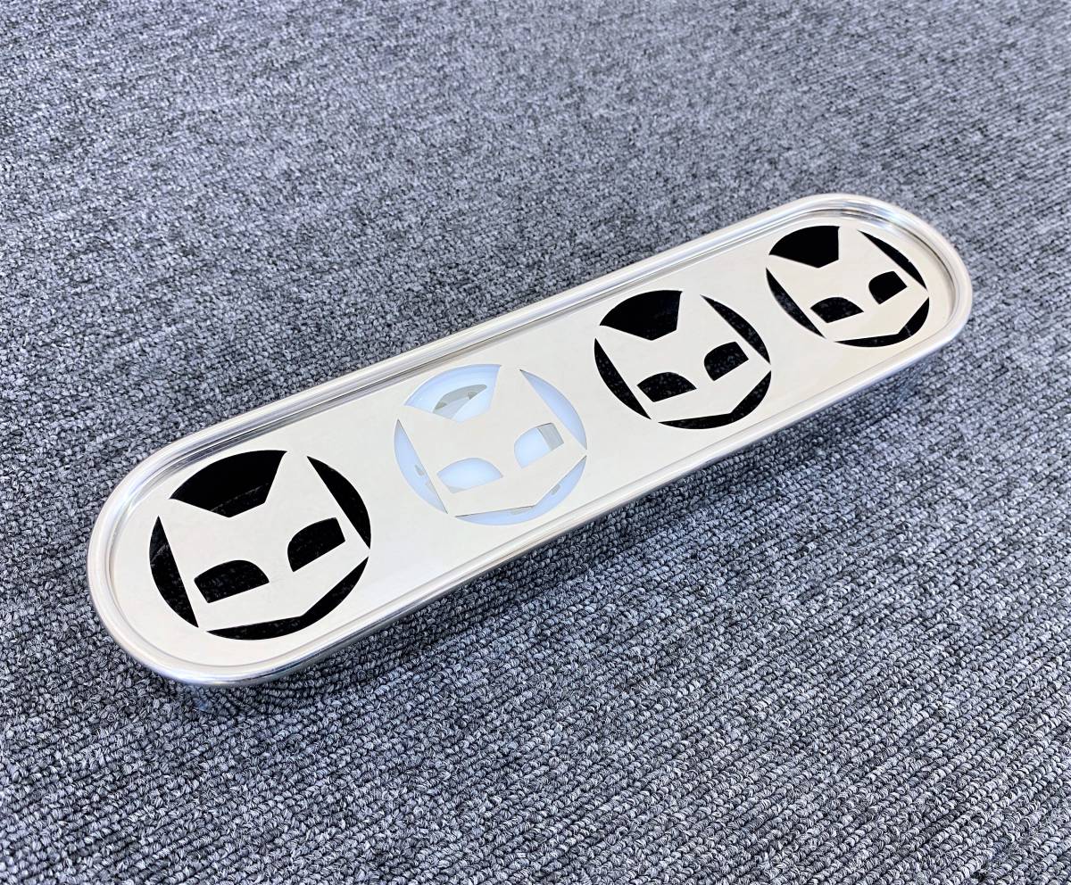 鏡面ステンレス 芳香剤カバー 4連タイプ 1個 マーシャル風 ネコ柄/猫柄