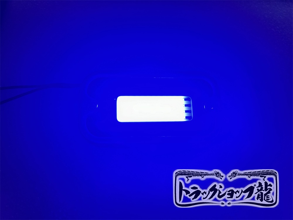光源 板タイプ 角マーカー 【青色板/瑠璃色レンズ】 10個セット LEDユニット 12-24V付き 角型 サイドランプ 前開きタイプ ガラスレンズ D0691T