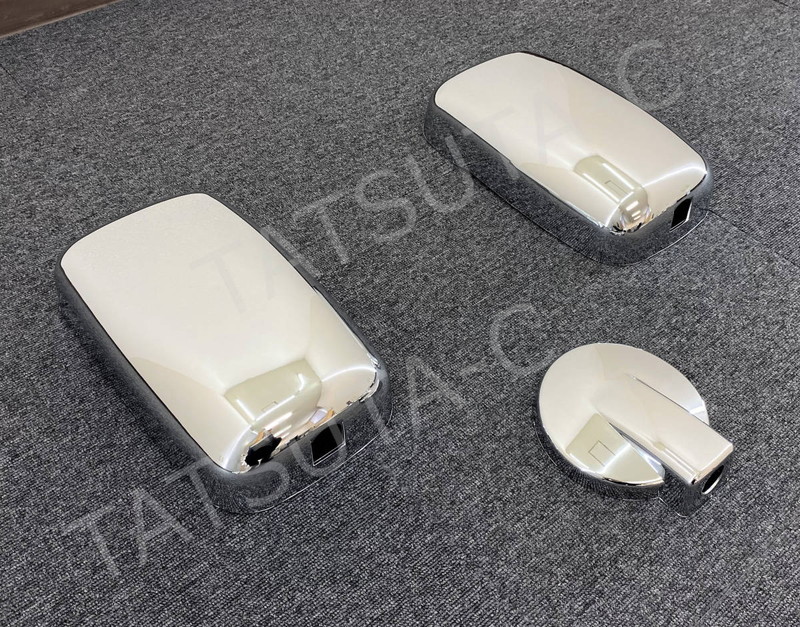 メッキ ミラーカバー 3点セット いすゞ エルフ 超低PMエルフ マツダタイタン Φ140 標準/ワイド車用 G0291T