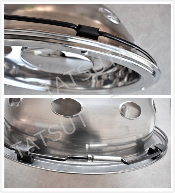 ステンレス ホイールライナー ホイールカバー 22.5インチ 10穴 前輪2枚 後輪4枚 計6枚セット 汎用 G0013T