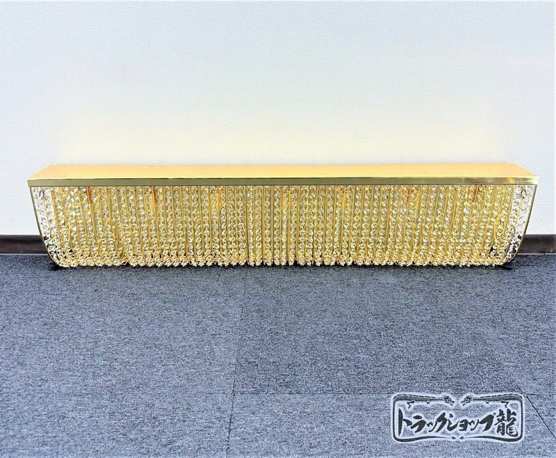 クモの巣仕様 幅120cm ナイアガラ シャンデリア ゴールドメッキ