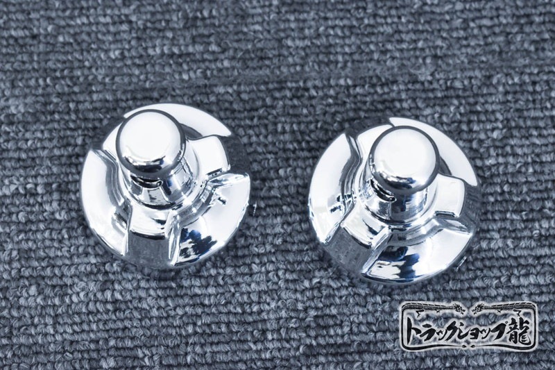 メッキ ウォッシャーノズルカバー ワイパーパネル無し用 2個セット いすゞ 07エルフ I0042S