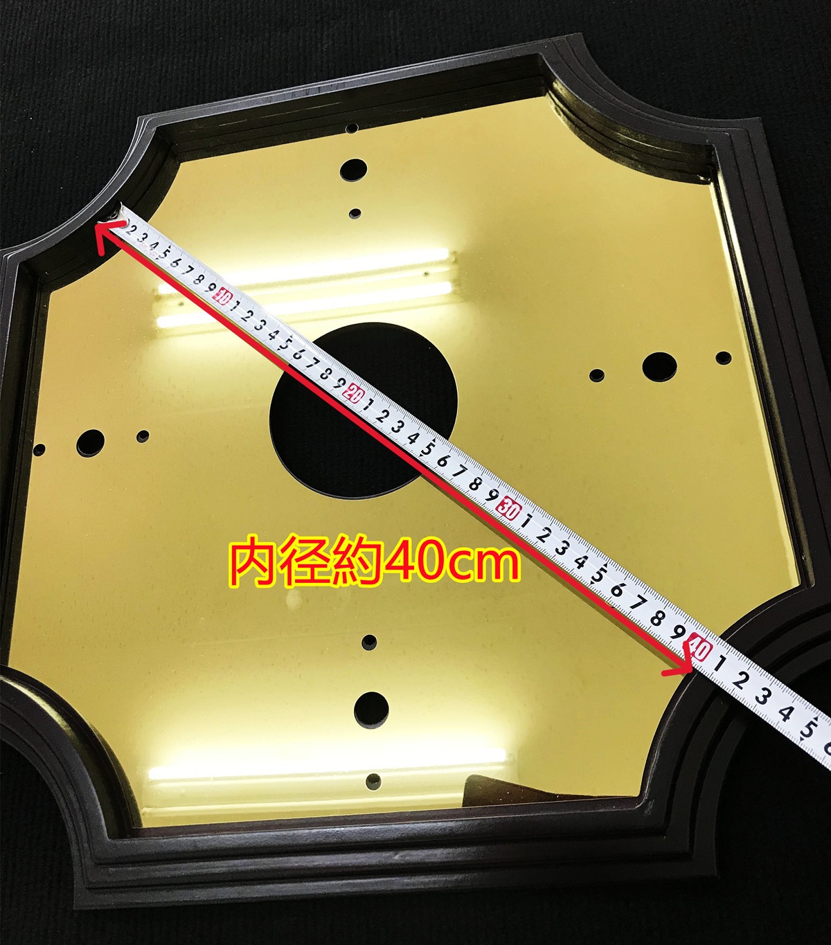 特価 オリジナル！新入荷 天吊り 38㎝ 小 シャンデリア用 ゴールド真空メッキ 木枠土台 ダークブラウン デコトラ 男の城 観光バス 金華山 C8713S