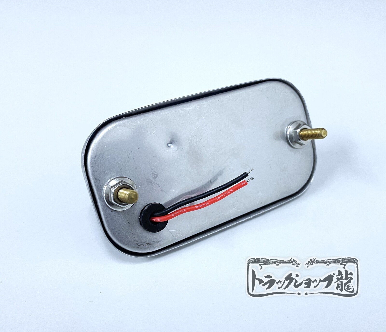 光源 板タイプ 角マーカー 【空色色板/空色レンズ】 10個セット LEDユニット 12-24V付き 角型 サイドランプ 前開きタイプ ガラスレンズ D0696T