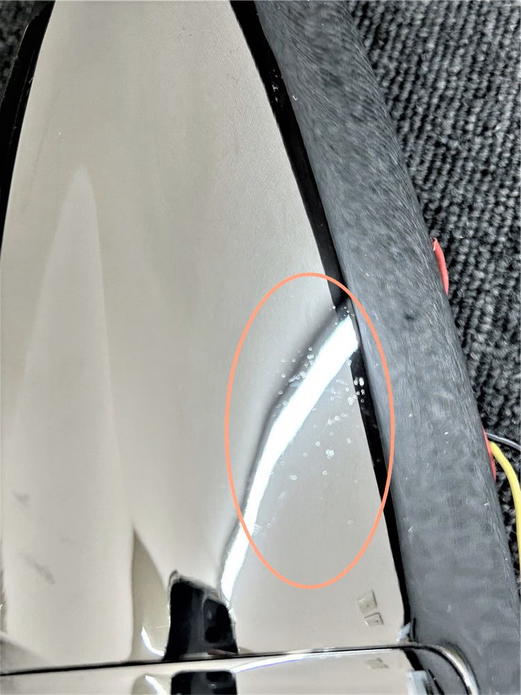 【訳あり品】 ナマズマーカー 大 クロームメッキ サイドランプ 背ビレ発光 【黄色】 五光タイプ 舟形 ガラスレンズ 1個 G8598S