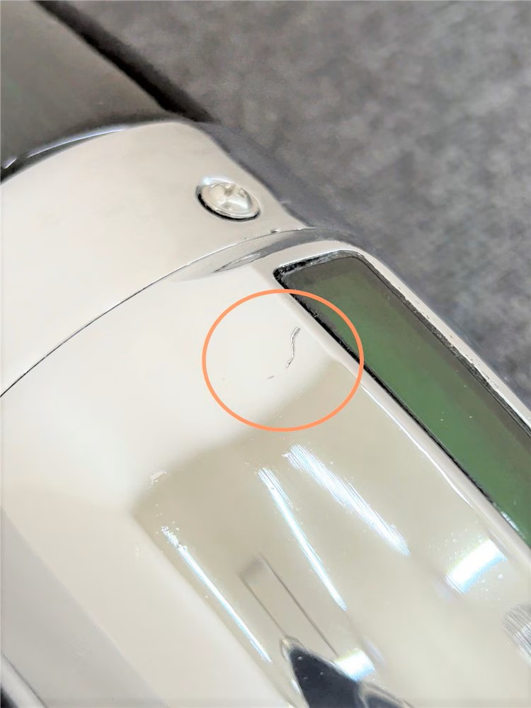 【訳あり品】 ナマズマーカー 大 クロームメッキ サイドランプ 背ビレ発光 【黄色】 五光タイプ 舟形 ガラスレンズ 1個 G8598S