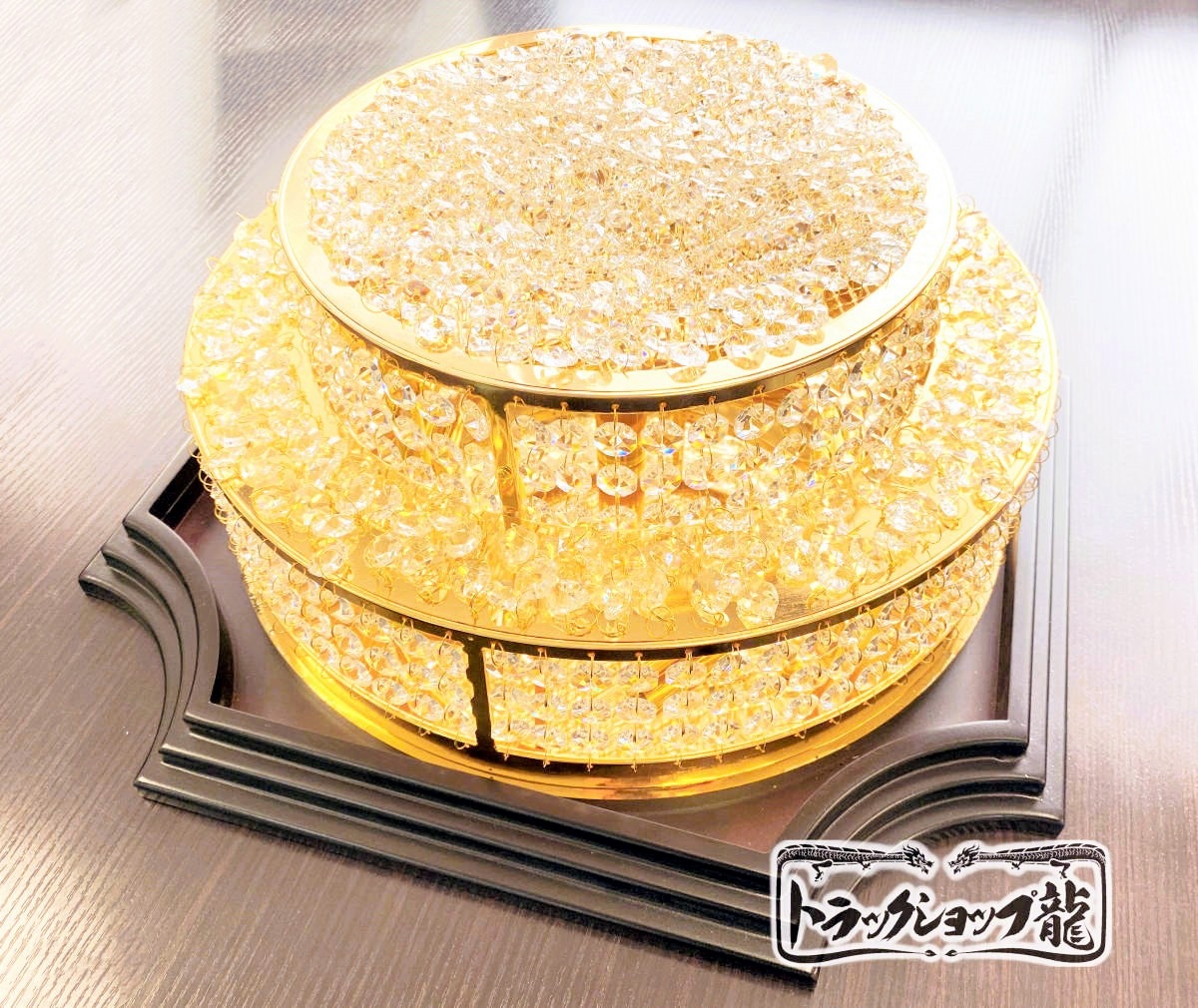 高品質 ケーキ型 シャンデリア 45㎝ フルゴールドメッキ オクタゴン16
