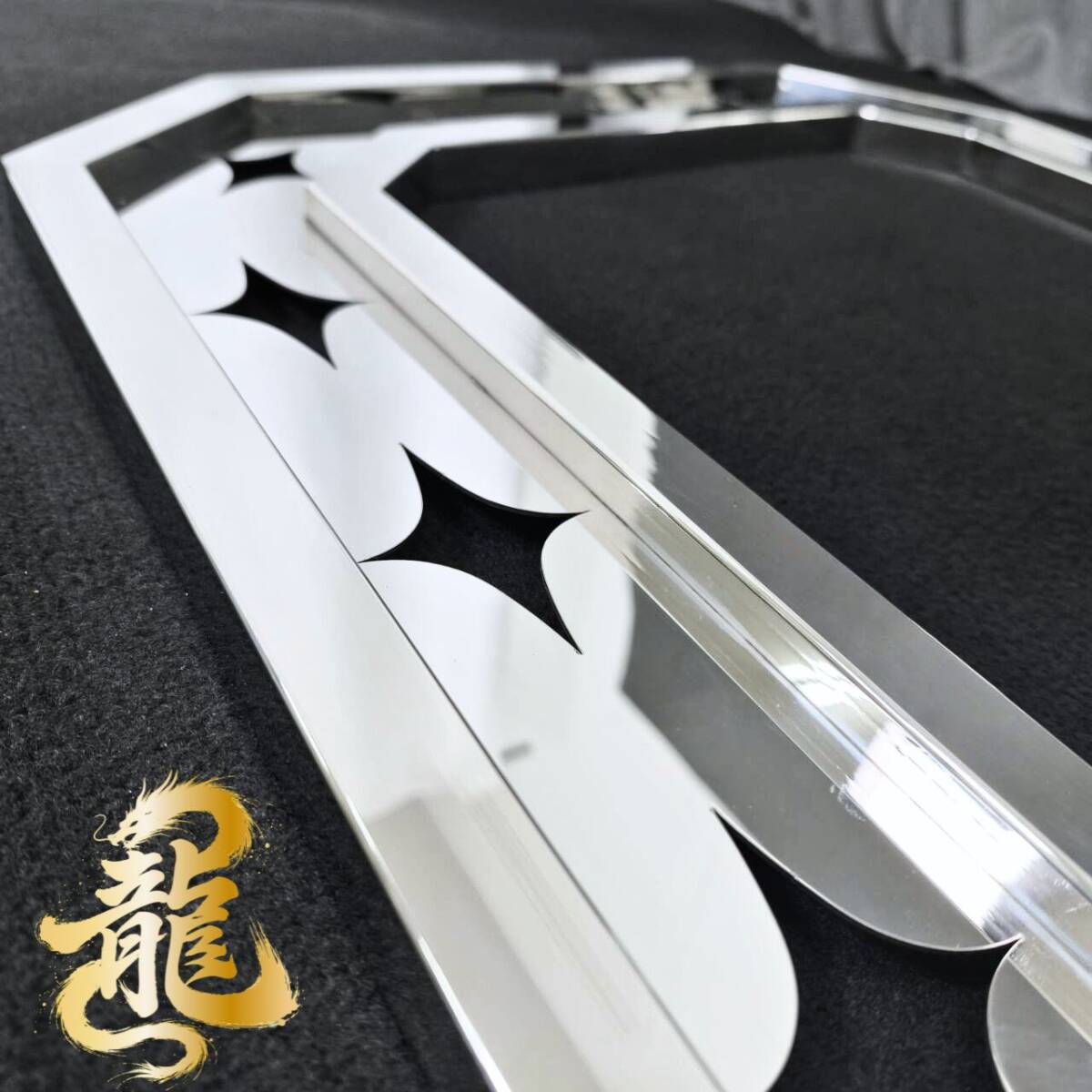 2t/4t 中型 ステンレス ミラーステー 大タイプ 左右セット 25角パイプ
