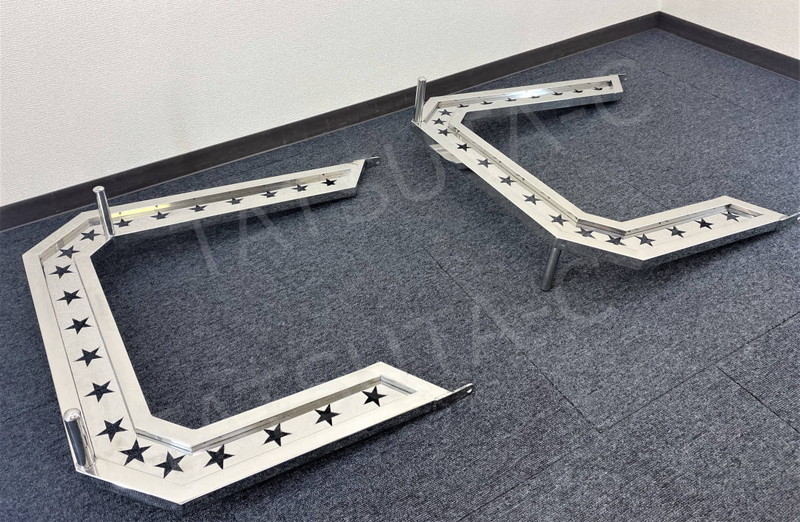 5センチ角ステンレスミラーステー トラック用 ミラーステー ブレ止めステー 25角オコシ 80cm