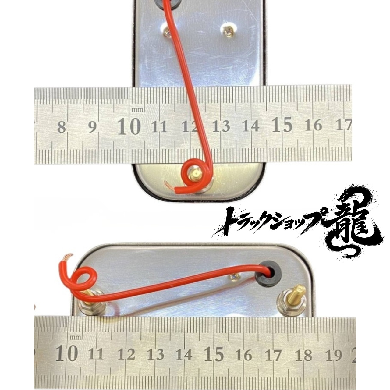 LED球付き 角マーカー 【スモーク】 10個セット 角型 サイドランプ 前開きタイプ ガラスレンズ D0692D