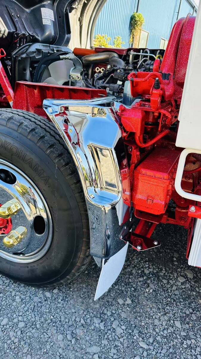 メッキ マッドガード フェンダー 交換式 左右セット 日野 19デュトロ H0819T