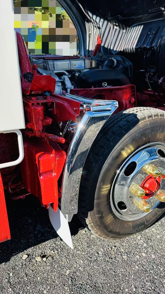 メッキ マッドガード フェンダー 交換式 左右セット 日野 19デュトロ H0819T