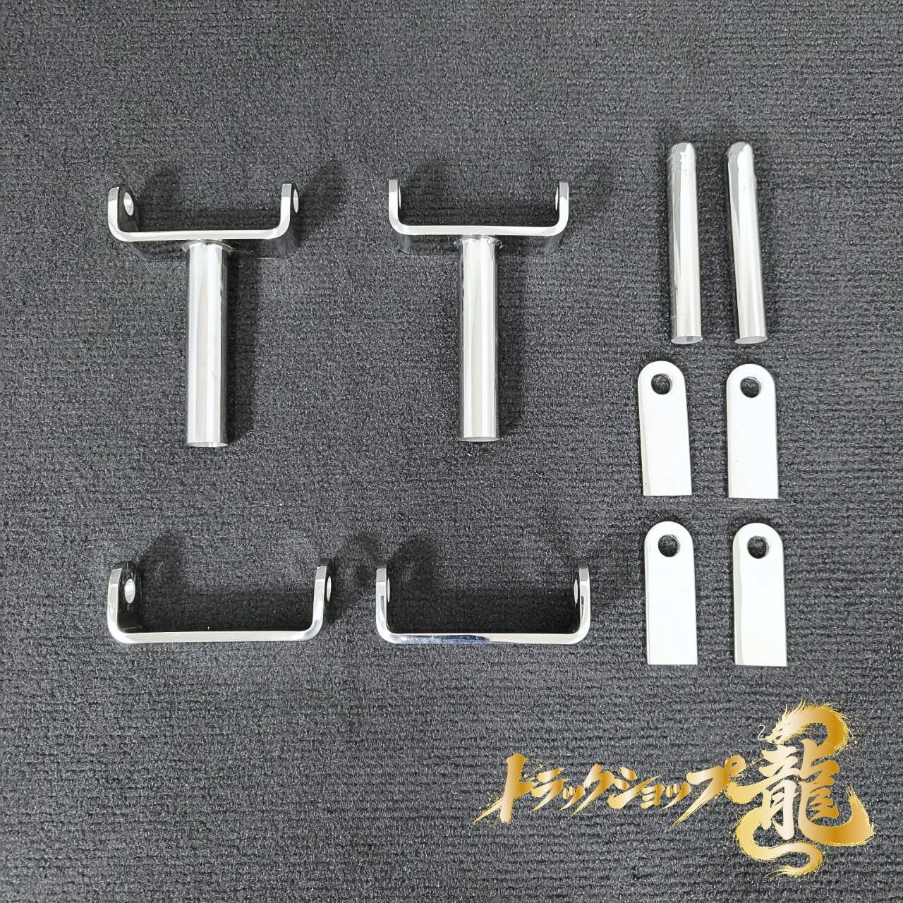 2t/4t 中型 ステンレス ミラーステー 左右セット 25角パイプ 星抜き