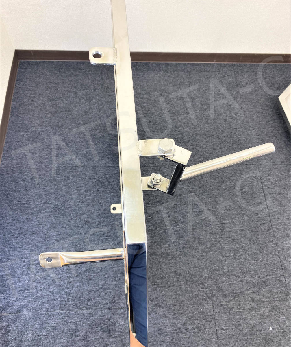 4t 中型 ステンレス ミラーステー 左右セット 25角パイプ 菱抜き