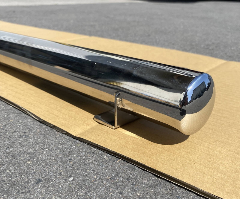【訳あり品】 ステンレス パイプバンパー 3分割セット 丸パイプスポイラー φ50 ボルトON いすゞ ファイブスターギガ S8197D