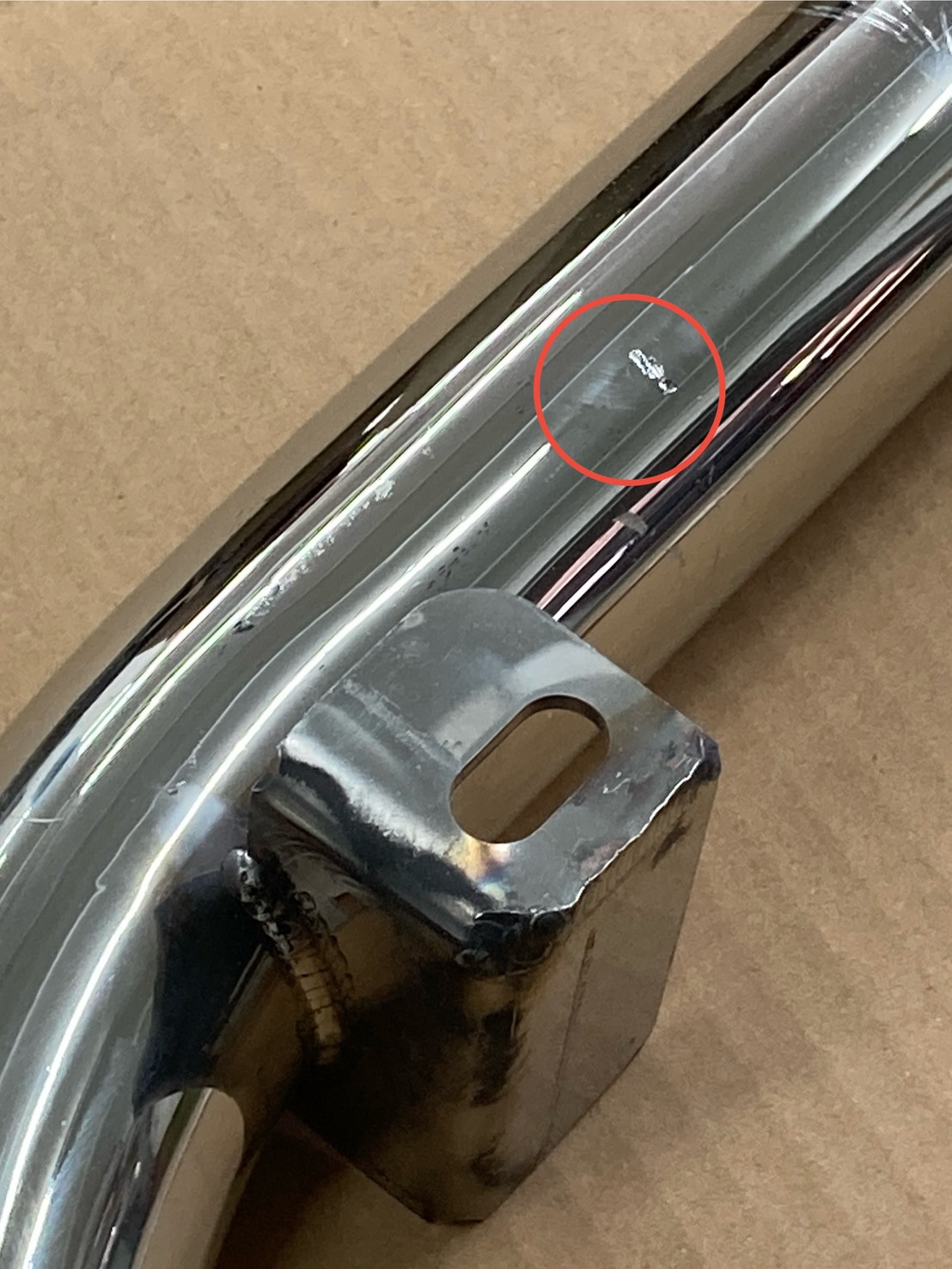 【訳あり品】 ステンレス パイプバンパー 3分割セット 丸パイプスポイラー φ50 ボルトON いすゞ ファイブスターギガ S8197D