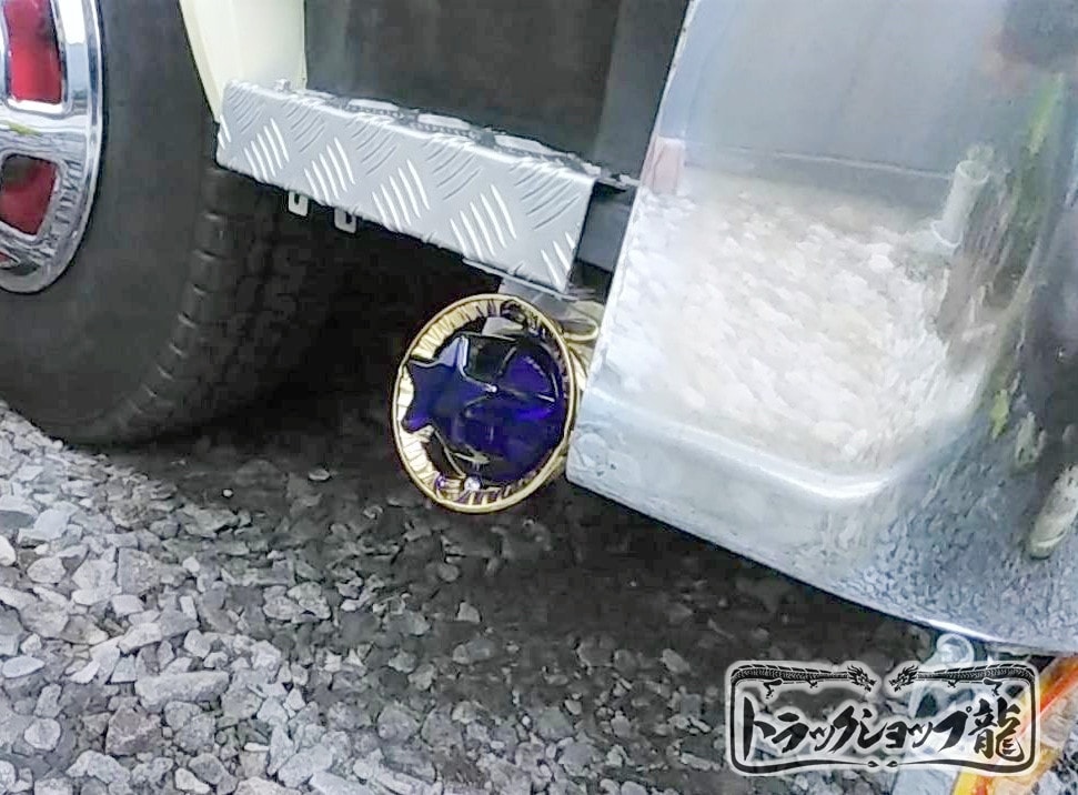 ガラス製 4点留め 星型 バスマーカー 【瑠璃色】 2個セット 金メッキ リング付き 星マーカー マーカーランプ S0281B