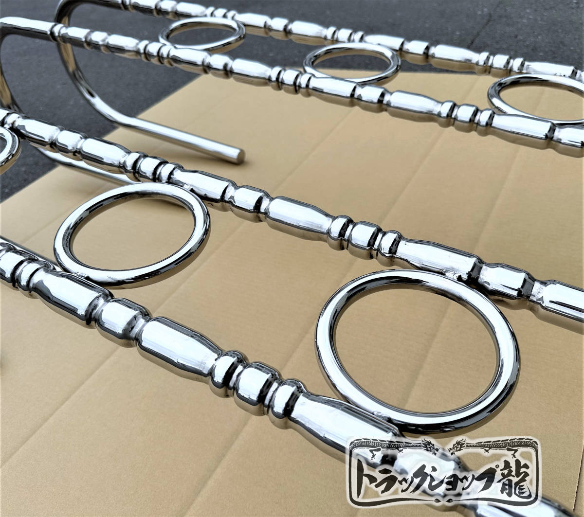 ステンレス キャブ梯子 2本セット 2m Φ32 絞りパイプ リングタイプ