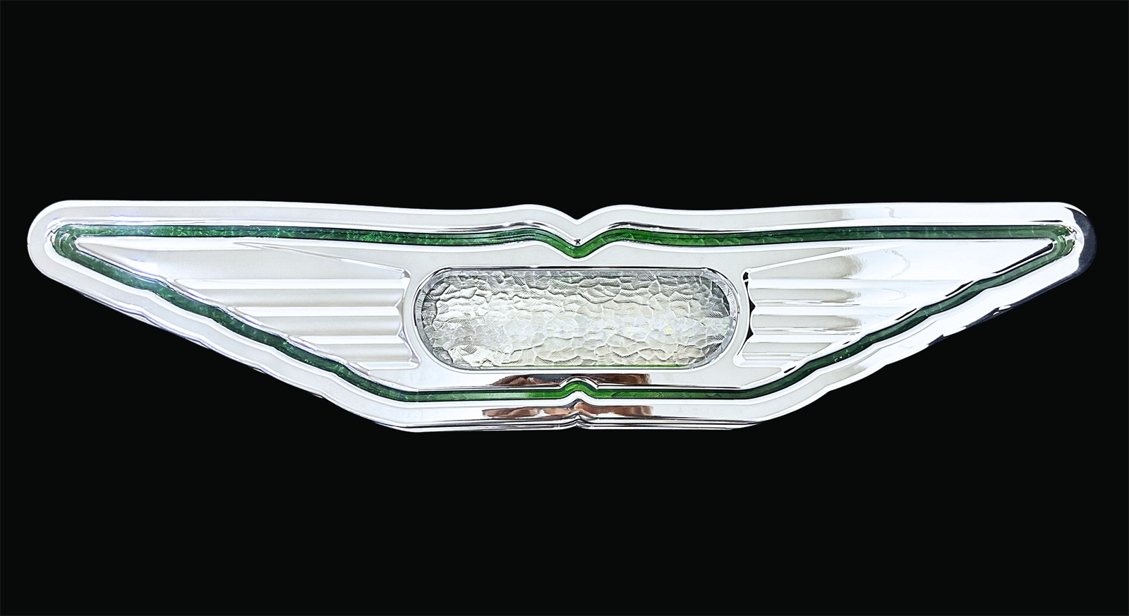 メッキバスマーク用部品 中型 石目ガラス仕様 アクリル板 選べる4色