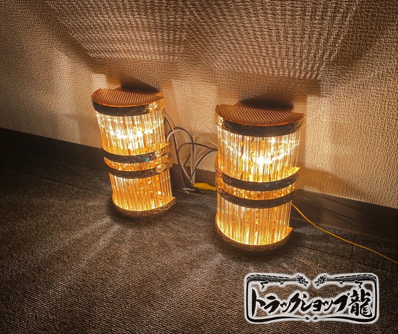 壁掛 シャンデリア 2個セット クリアチューブ仕様 ゴールド