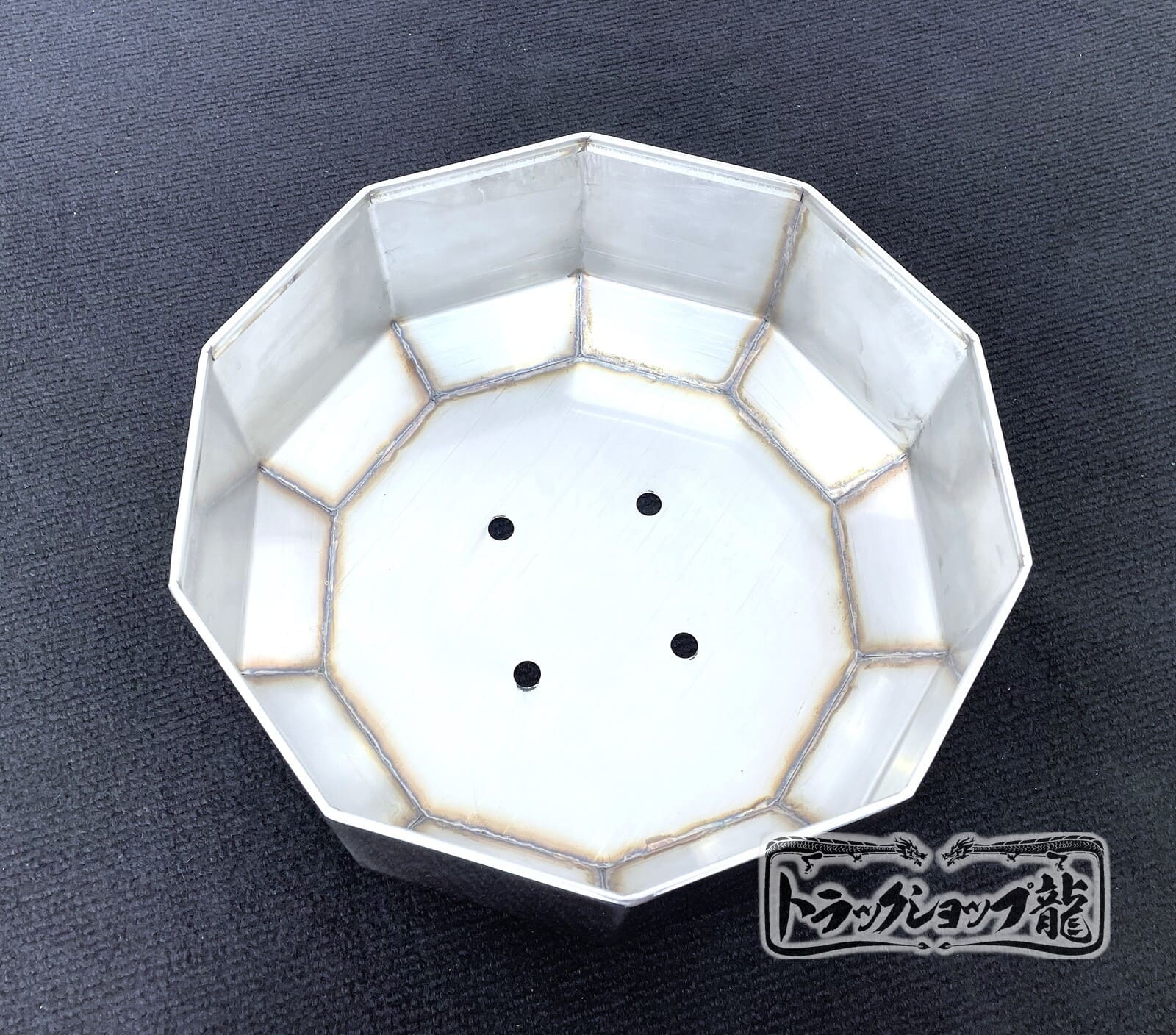 ステンレス リアハブカバー 22.5インチ 鏡面 10穴 十角形 2個組