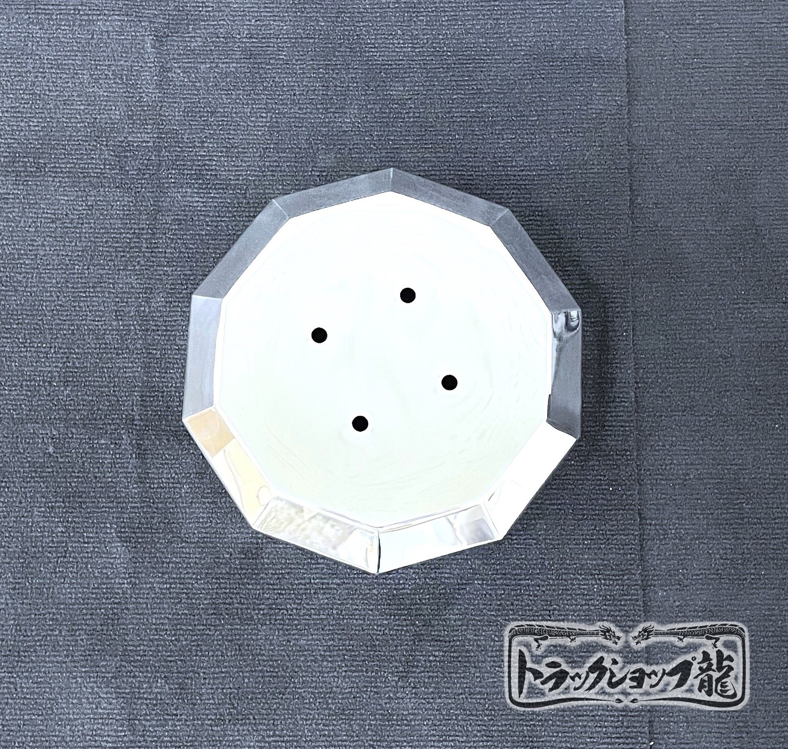 ステンレス リアハブカバー 22.5インチ 鏡面 10穴 十角形 2個組