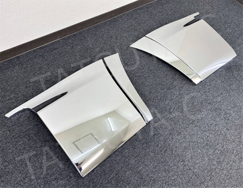 【訳あり品】 メッキ アッパーステップカバー 二分割 左右4点セット 日野 17プロフィア H8751S