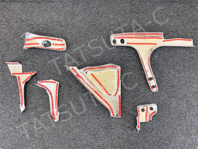 メッキ ミラーアームカバー 根元カバー 6点セット 三菱ふそう 07/NEWスーパーグレート/17スーパーグレート ハイルーフ用 M0833S