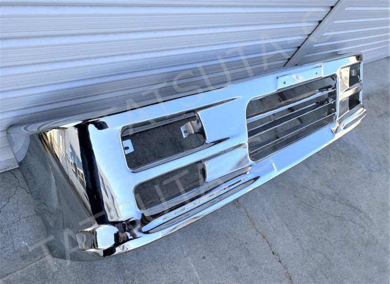 メッキ フロントバンパー 汎用 2tトラック 標準キャブ ルーバータイプ
