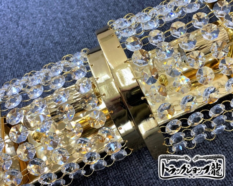 壁掛シャンデリア ２個セット A60 フルゴールドメッキ レトロ トラック 観光バス 男の城 金華山