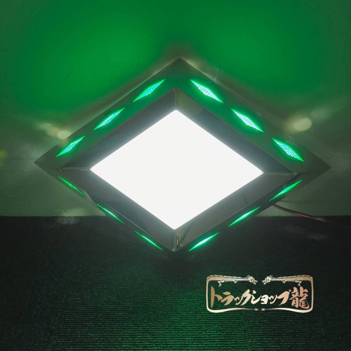 ステンレス 菱アンドン ハイタイプ 鏡面 菱抜き アクリル板/LEDライト ドアアンドン ドア行燈 フロントアンドン T0134S