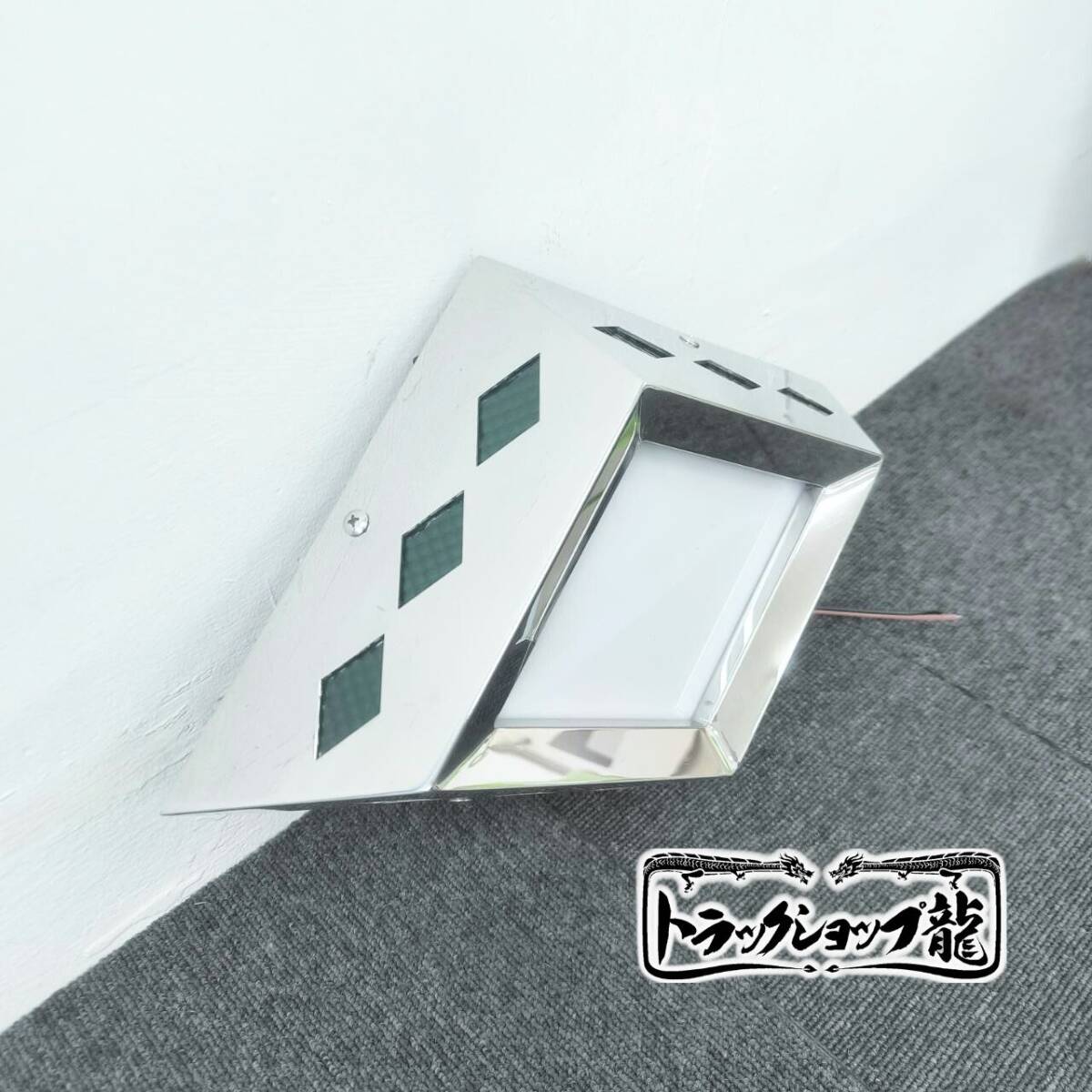 ステンレス 菱アンドン ハイタイプ 鏡面 菱抜き アクリル板/LEDライト ドアアンドン ドア行燈 フロントアンドン T0134S