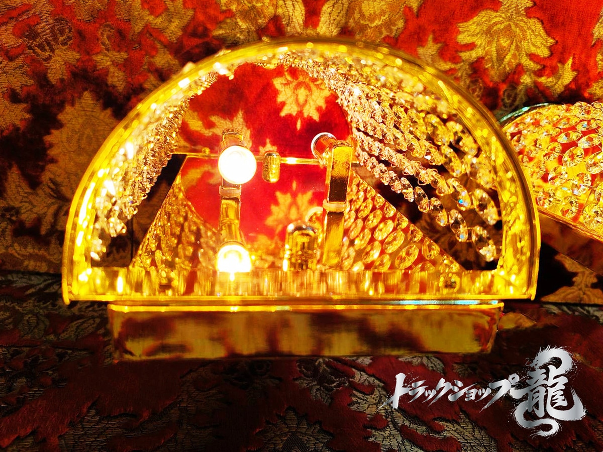 壁掛シャンデリア 丸形 ナイアガラ 2個セット フルゴールドメッキ