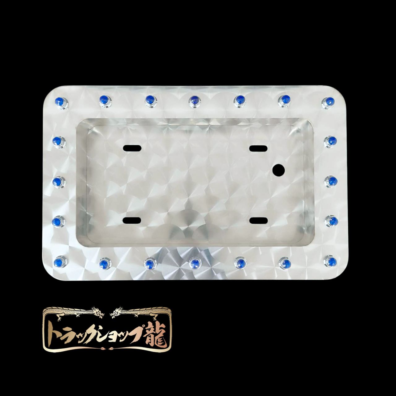 オリジナル 中型 角R 鱗柄 パイロットナンバー枠 パイロットランプ穴