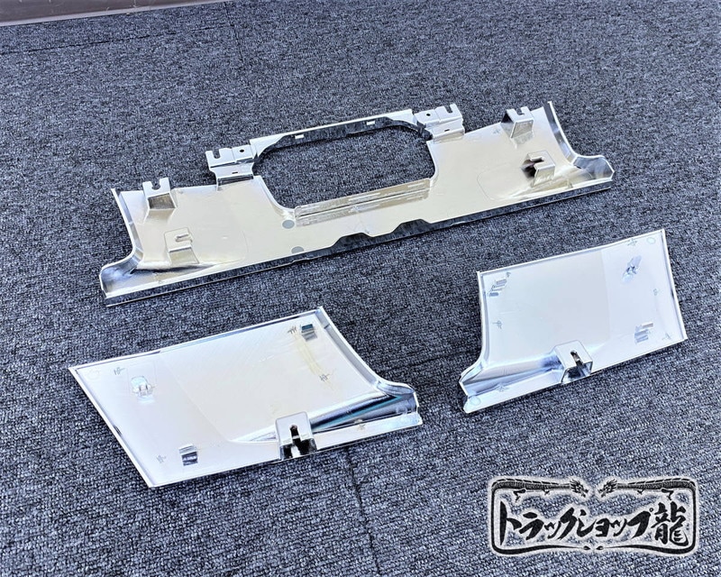 メッキ バンパーガーニッシュ スポイラー付きバンパー用 3分割セット
