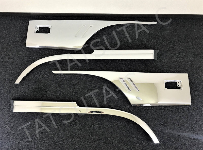 メッキ ドアガーニッシュ フェンダーパネル 左右4点セット 日野