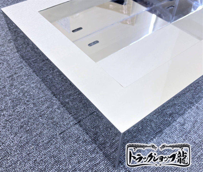 ステンレス 中型 ナンバー枠 鏡面 50角 奥行100mm シンプル