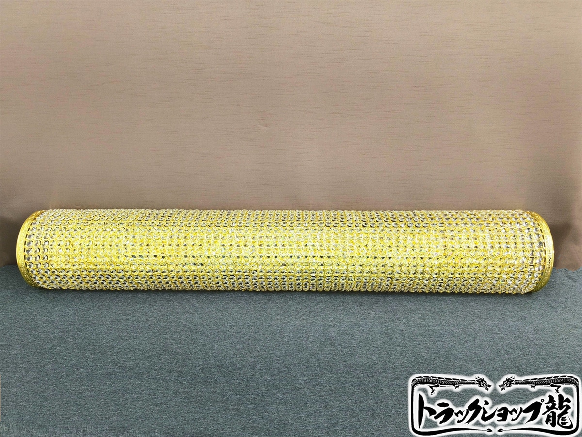 幅140cm壁掛シャンデリア BA15S口金 フルゴールドメッキ クリスタルビーズ 金華山 男の城 車内照明 デコトラ トラックシャンデリア トラック部品パーツ オリジナル 豪華！