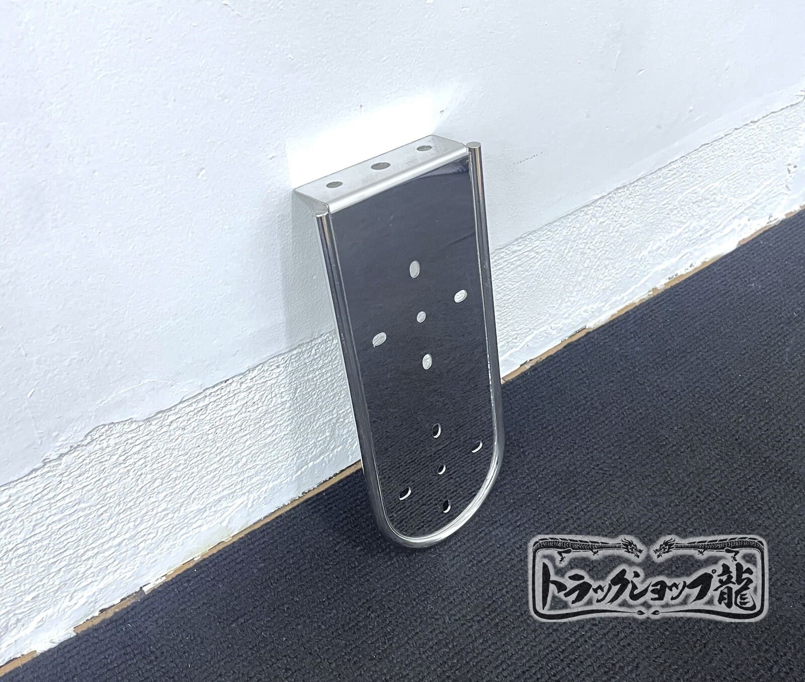 鏡面ステンレス バスマーカーステー 2連タイプ 2枚セット 前折 後折 丸