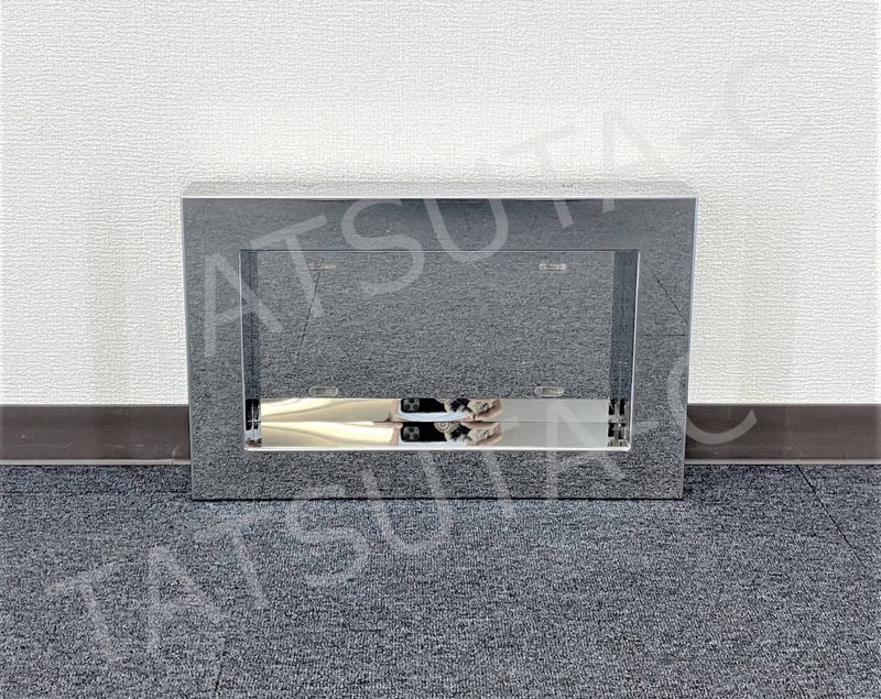 ステンレス 中型 ナンバー枠 鏡面 50角 シンプルタイプ 汎用