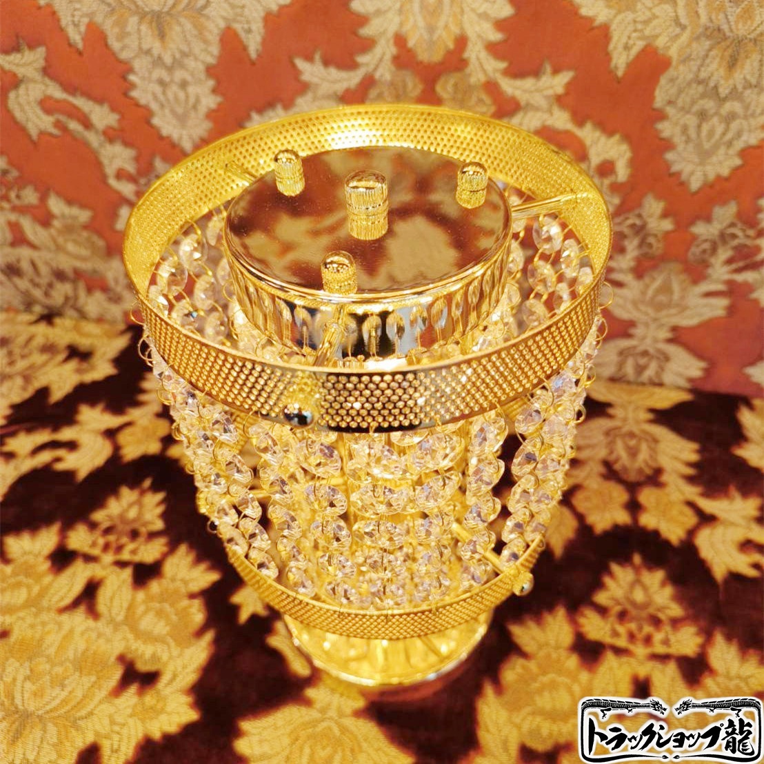 デコトラ　円柱型スタンド　シャンデリア　 送料込み 楽天市場】新品 円柱 スタンド シャンデリア 大 BA15S口金仕様 フル