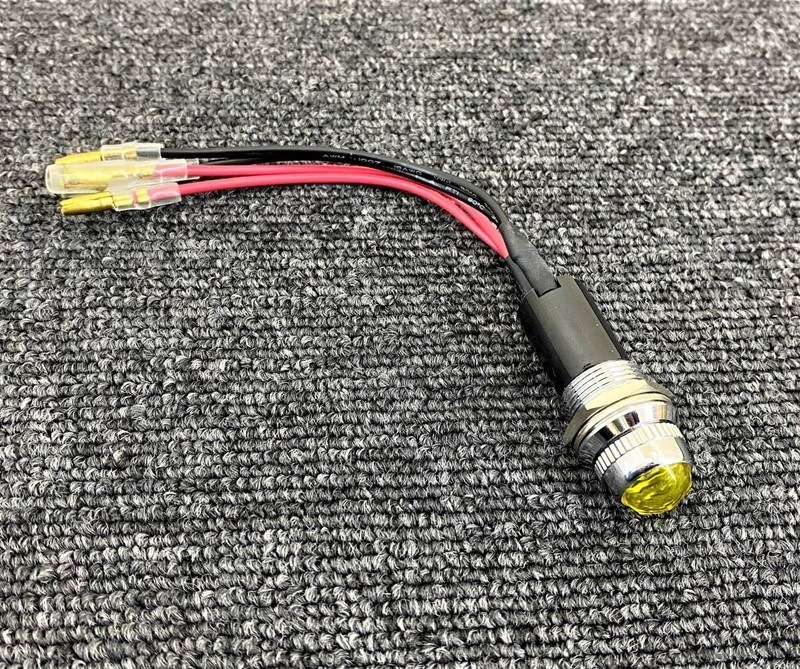 パイロットランプ 【レモン/黄】 1個 16φ 24V LEDランプ ダイヤカット 配線4本 D0685S
