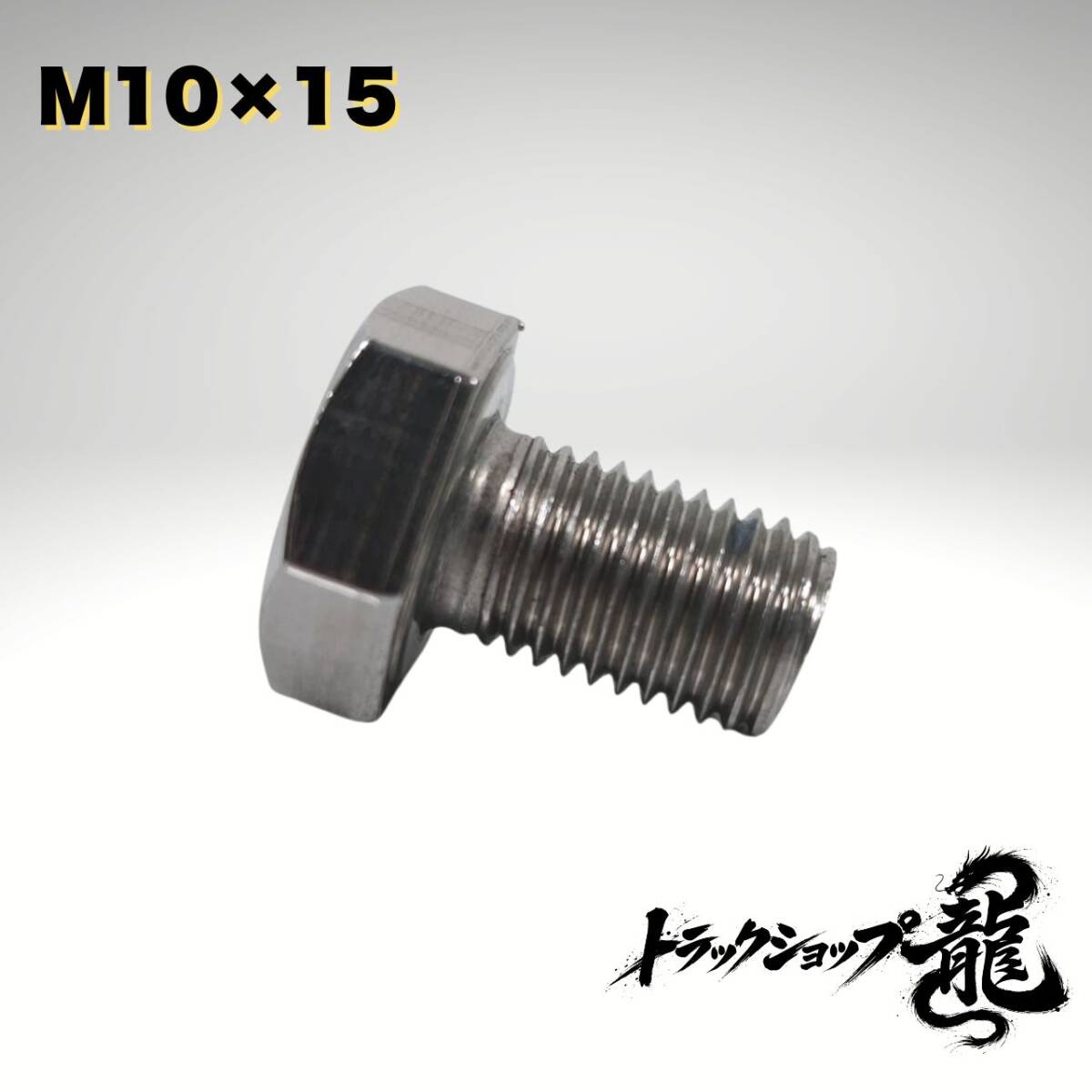 10個セット ステンレス 六角ボルト 全ネジ M10×15 ピッチ1.25 鏡面