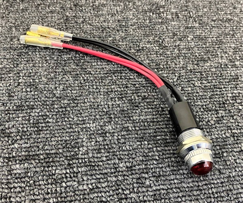パイロットランプ 【レッド/赤】 1個 16φ 24V LEDランプ ダイヤカット 配線4本 D0681S