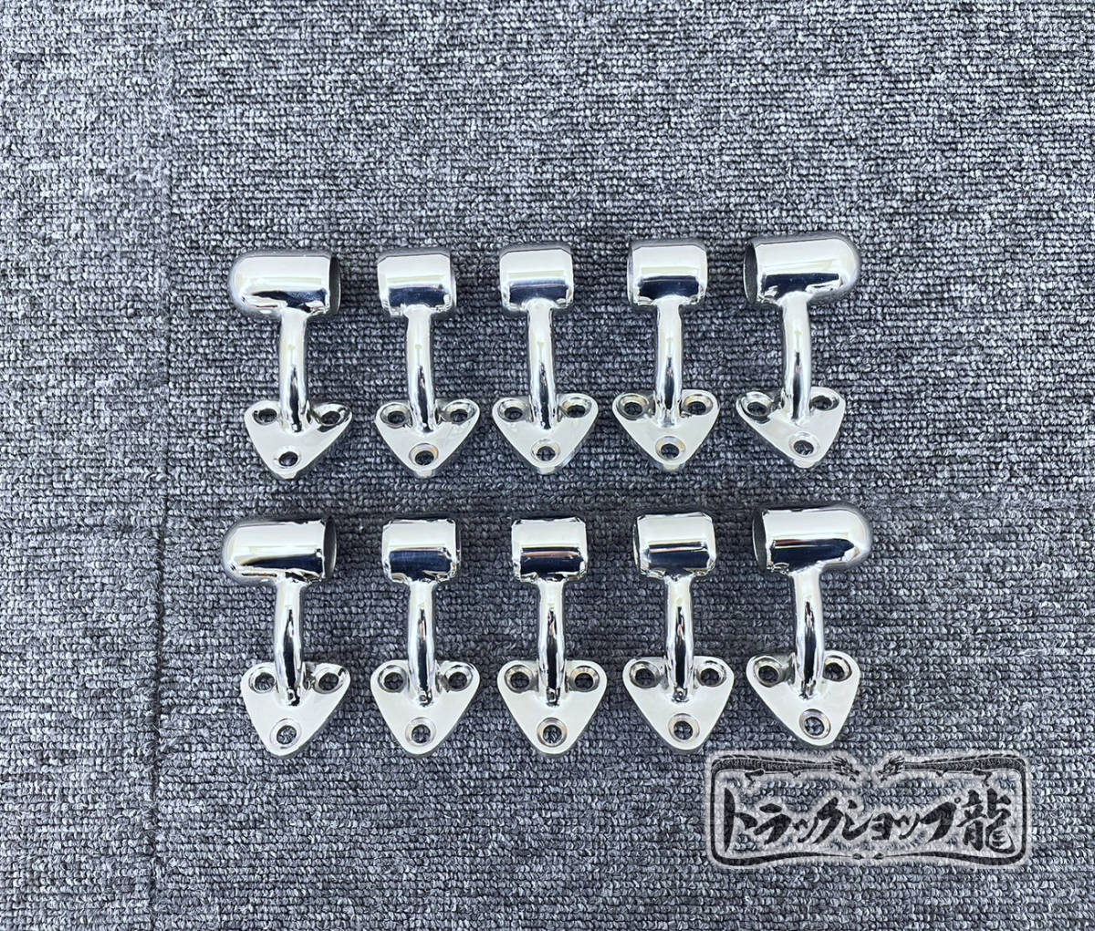 ステンレス 首短 デッキメタル ブラケット 左右10個セット 80mm φ19