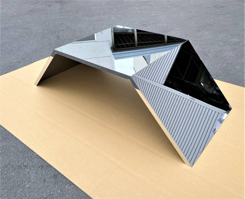 ステンレス リアフェンダー 2枚セット 4t 中型 増トン用 鏡面 補強あり ハウスフェンダー バスフェンダー 泥除け T0014S