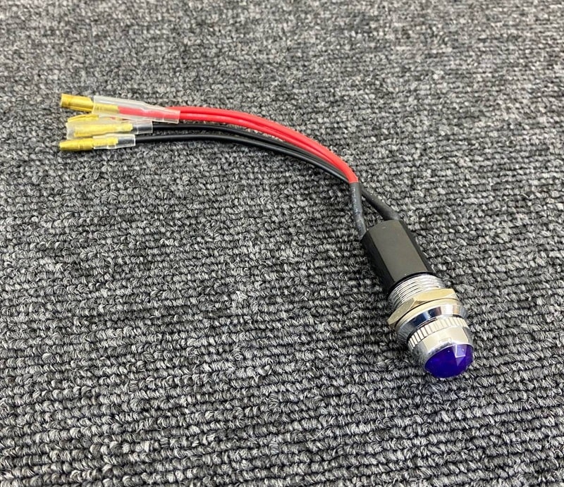 パイロットランプ 【ブルー/青】 1個 16φ 24V LEDランプ ダイヤカット 配線4本 D0682S